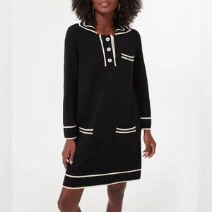 Tuckernuck Eleonora Navy White Knit Polo Shirt Dress Womens Size 3XLarge